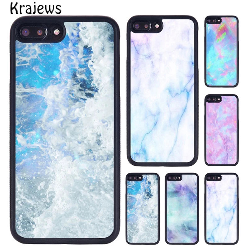 Krajews мрамор опал кристально прозрачный мягкий мобильный телефон чехол для iPhone X XR