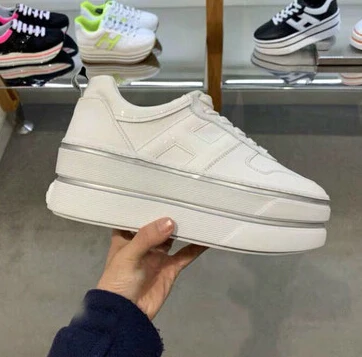 Zapatillas mujer; Новинка года; Цвета: зеленый, нейлон; красивые женские кроссовки на высокой платформе 6 см со шнуровкой; мягкая кожа - Цвет: color 4