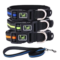 nylon collars pet products new reflective collars for dogs medium and large dog leashes pet collars dog harness and leash set