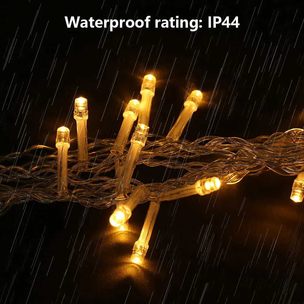 

Warm White String Light 5M Waterproof Outdoor Christmas Light Droop 0.4-0.6m Led Curtain Icicle String Lights Eaves Garden Decor