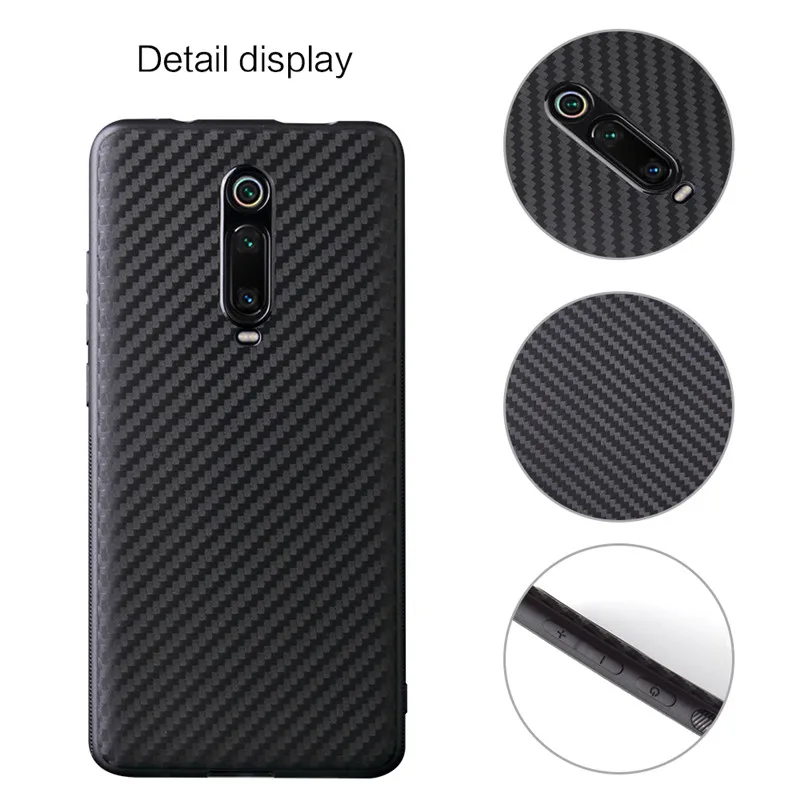 For Xiaomi Redmi K20 Pro Case  Shockproof Carbon Fiber Soft TPU Case for XIaomi Mi 9T / Mi9T Pro Bumper Matte capa