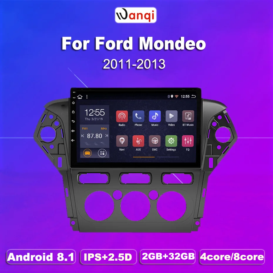 Автомобильный стерео Мультимедийный Плеер 2 Гб ОЗУ 32 ПЗУ 10 дюймов Android 8 1 для Ford