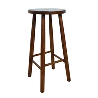 nordic bar chair home modern minimalist oak solid wood bar chair high front round stool