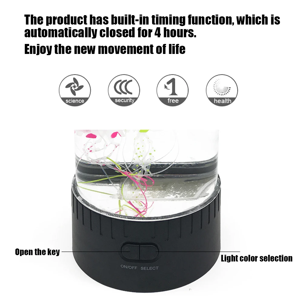 Лампа в форме медузы аквариумный светильник меняющий цвет с дистанционным