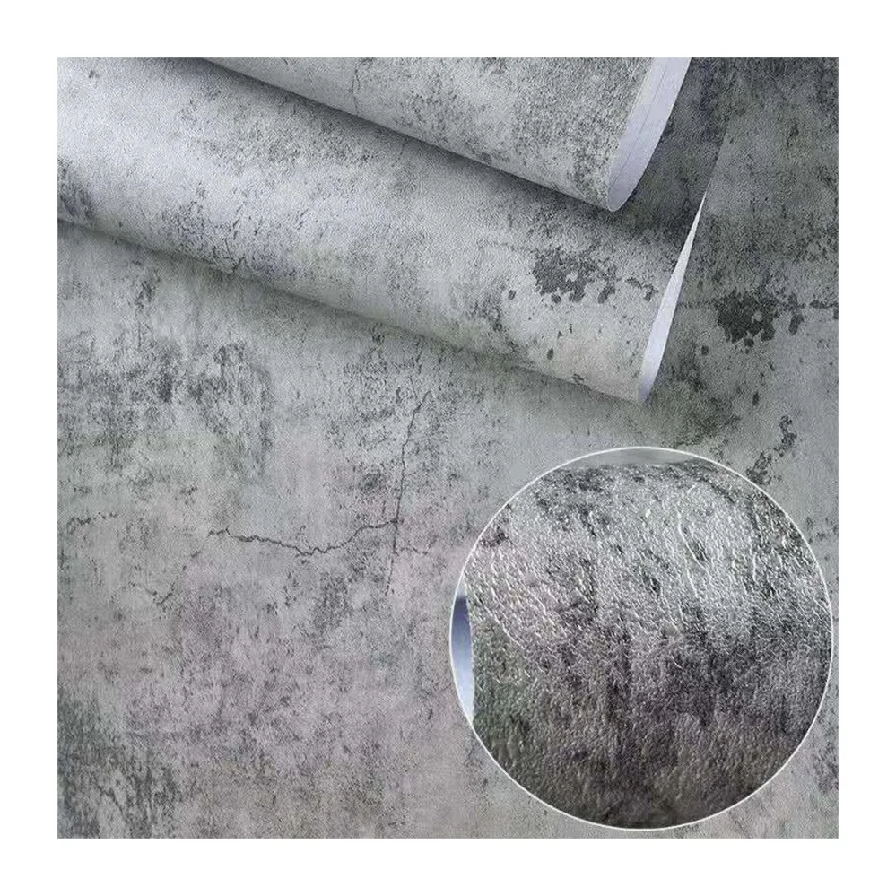 

Cement Gray Vintage Self Adhesive Wallpaper for Walls PVC Waterproof Wall Paper for Home Decor Living Room Bar Cafe Restaurant