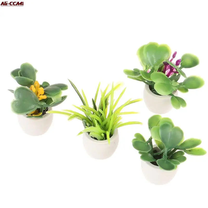 

1:12 Миниатюрный Кукольный домик, зеленое растение в горшке, мебель, аксессуары для домашнего декора, ролевые игрушки