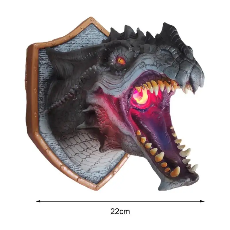 Голова динозавра настенная подвесная светодиодная голова сцена реквизит