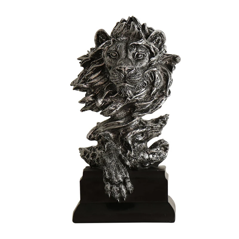 Животное Песчаник Скульптура украшения Смола Лев фоны для фотографирования