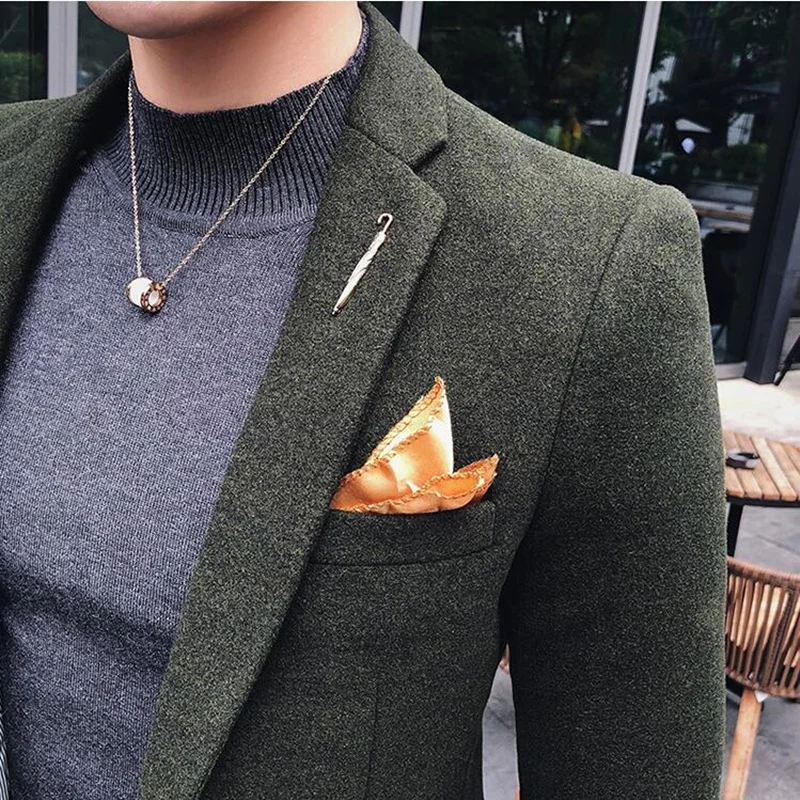 Мужской деловой костюм из шерсти в британском стиле высококачественные