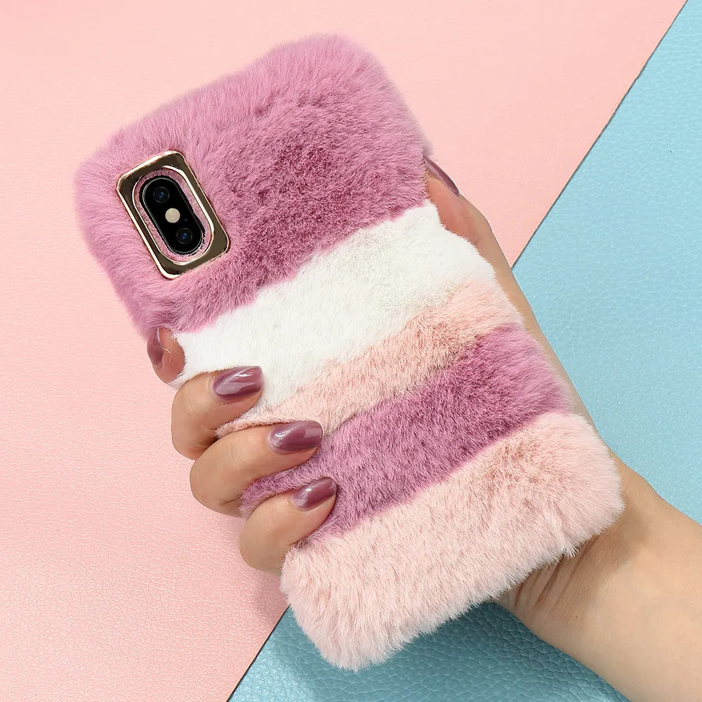Пушистый меховой чехол для телефона iPhone 11 Pro XS Max XR X 7 8 Plus 6 6S 5 5S SE 2020 женский теплый