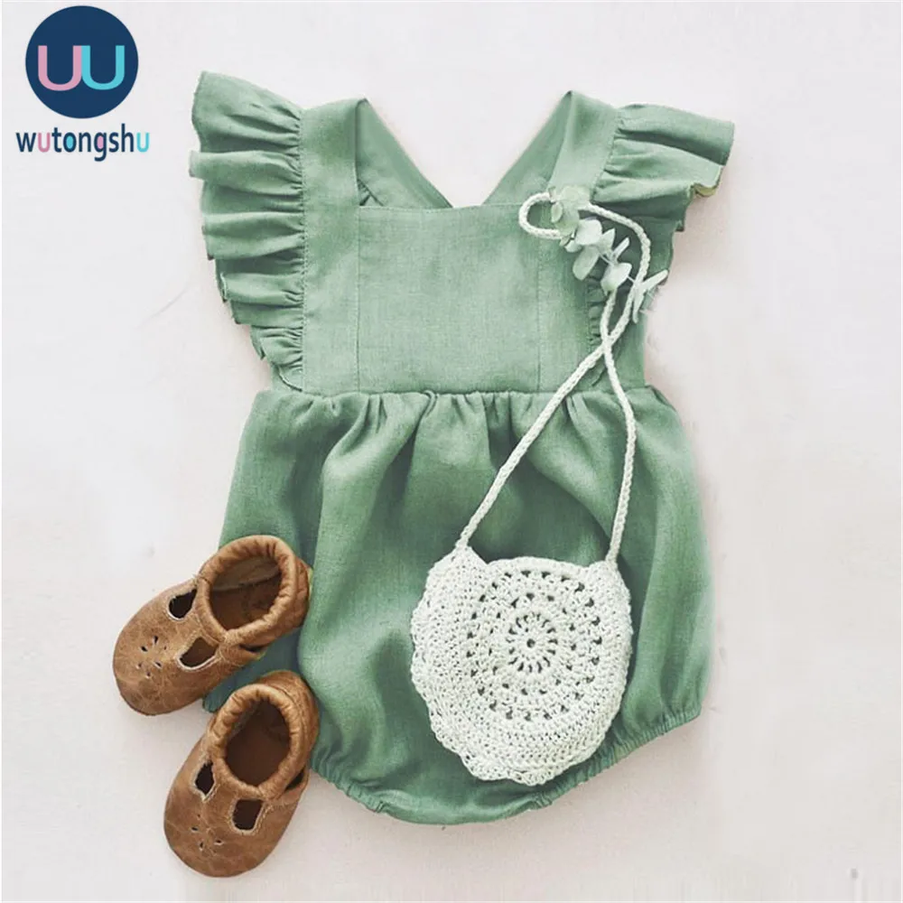 Baby Girl Clothes Baby Romper Cute Linen Cotton Baby Girl Clothes Spring Summer Jumpsuits Outfits Sunsuit Newborn Baby Clothing images - 6