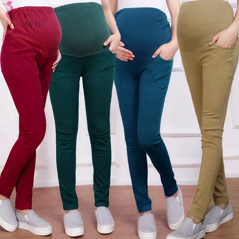 SEXYWG Удобные Леггинсы для беременных с поддержкой спины, леггинсы с высокой талией, Цветные Леггинсы для беременных