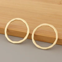 50pcslot gold tone large open circle round connector charms pendants for necklace earring jewelry making accessories