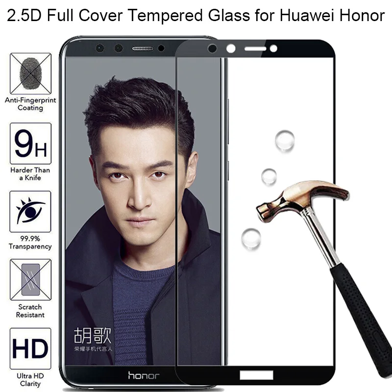Защитное стекло на Honor светильник 10 Lite 8 Pro Защита экрана для 8X 7X 6X 7S Y9 2019 закаленное