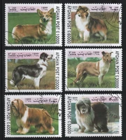 6pcsset afh post stamps 1999 pet dogs used post marked postage stamps for collecting