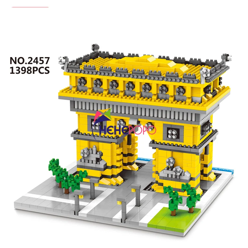 

Micro Bricks Building Block Castle City Model Adult Building Blocks Children's Toys Fontana Di Trevi Leaning Tower Great Wall