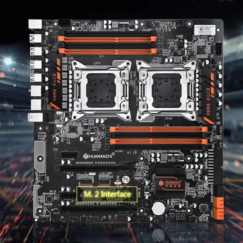 Billig Huananzhi X79-8D Motherboard Intel Dual CPU LGA 2011 E5 2689 2670 V2 DDR3 1333/1600/1866MHz 256GB M.2 NVME SATA3 USB3.0 E-ATX