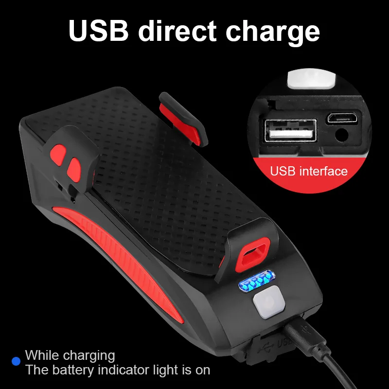 

Multi-function Bicycle Light Upgrade 4 in 1 Bike Front Light 3* LED MTB Headlight Phone Holder Bracket Speaker Powerbank Lamp