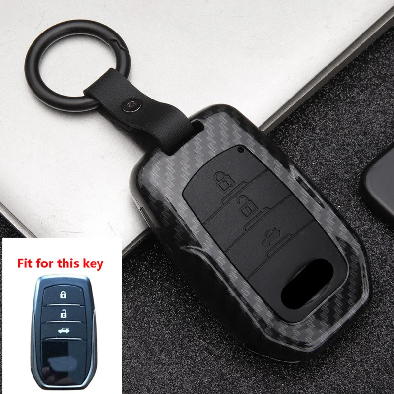 Силиконовый чехол для ключей из углеродного волокна Toyota ключа от автомобиля CHR