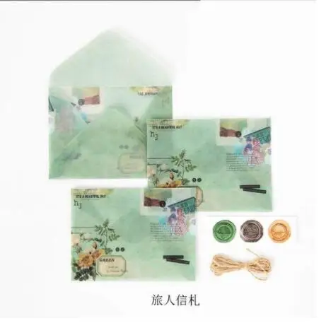 lv ren xin zha 3 шт./компл. Винтаж Ван Гог Краски ing Поэзия пейзаж Краски прозрачный конверт открытка с буквенным принтом хранилище канцелярских товаров Бумага подарок - Цвет: lv ren xin zha