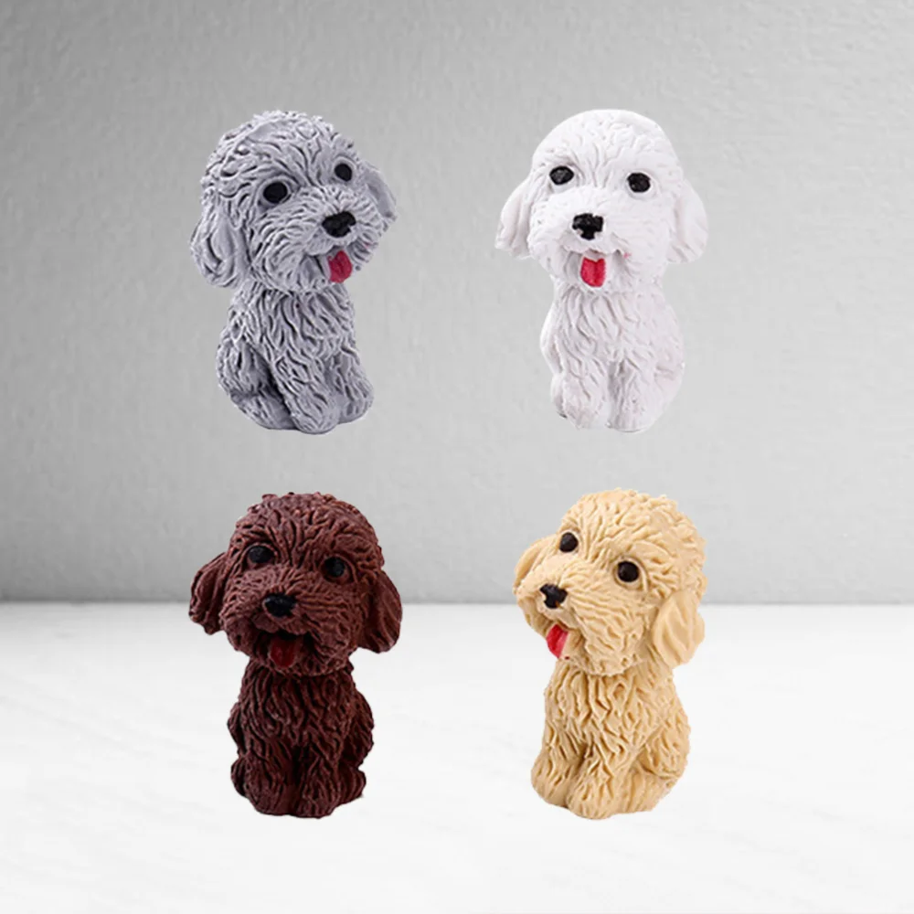 

4 Pcs Teddy Dog Pencil Eraser Student School Supplies Rubber Erasers School Pencil Erasers for Kids Painting Stationery Student
