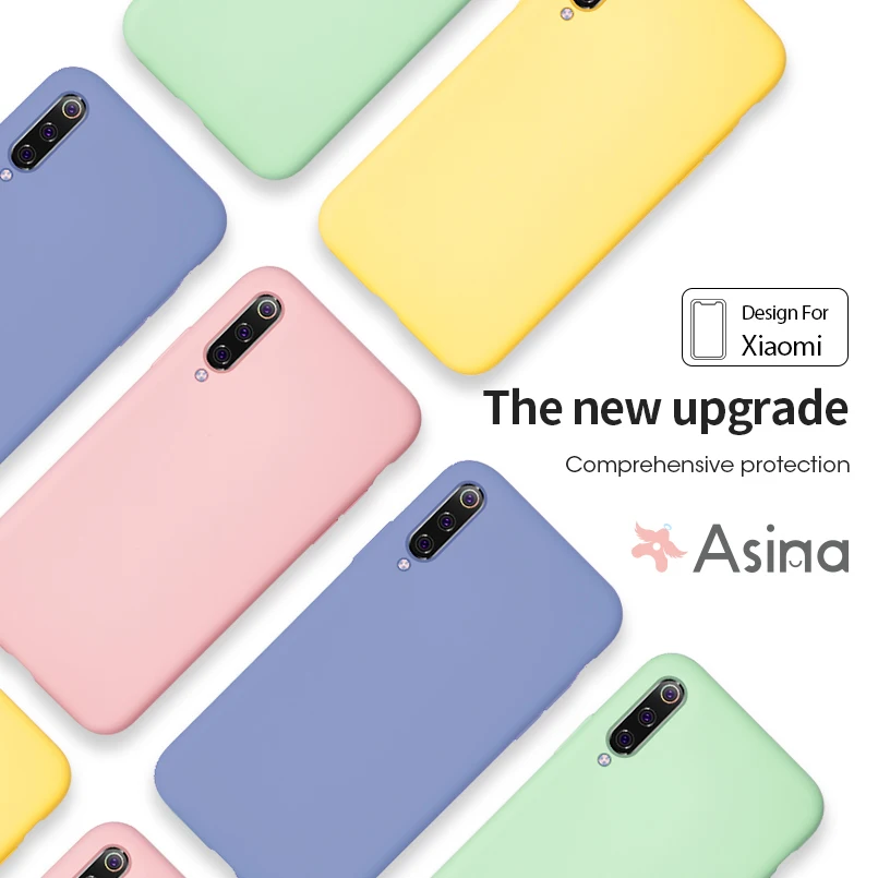 Чехол ASINA для Xiaomi Redmi Note 7 8 9 Pro Официальный Оригинальный чехол из жидкого силикона