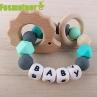 fosmeteor training baby bracelet log color montessori sensory bracelet catch baby letter toys for newborn baby accompany toy