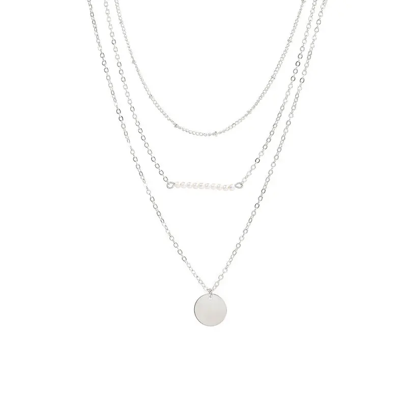 Цепочка Женская многослойная с подвеской модное ожерелье цепочкой кисточками и