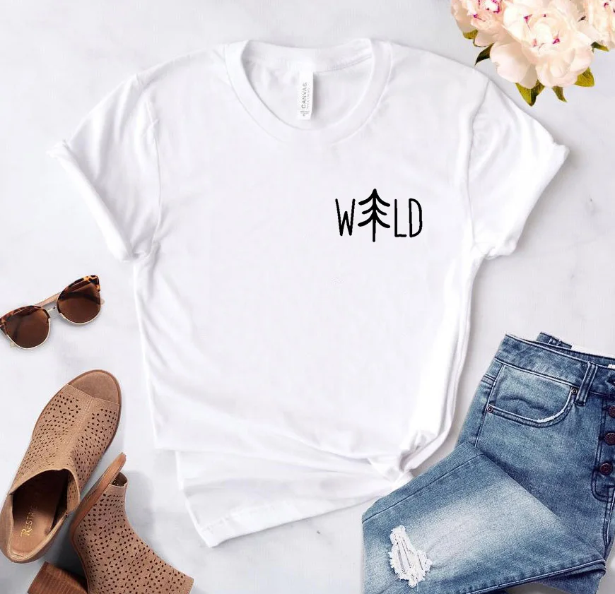 

Women T Shirt Wild Pocket Print Tshirt Women Short Sleeve O Neck Loose T-shirt Ladies Causal Tee Shirt Clothes Tops