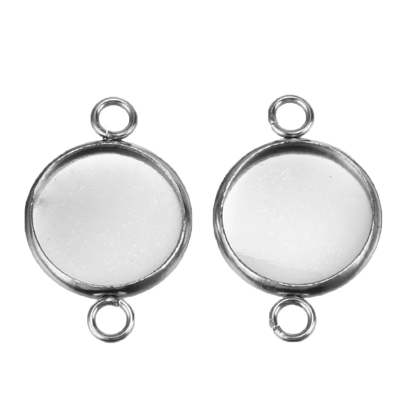 30 шт./компл. Нержавеющая сталь Кабошон Камея рамка базовой настройки разъем