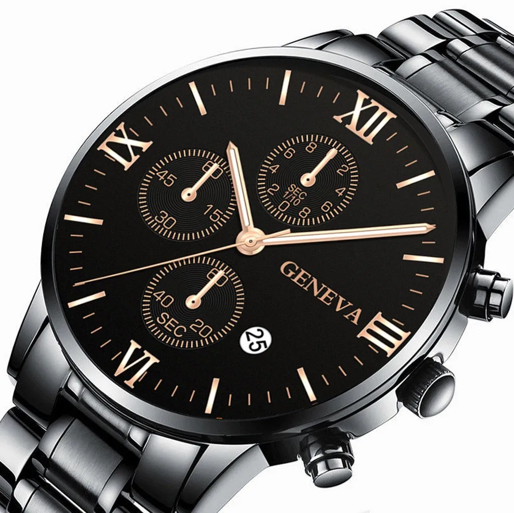 Часы наручные мужские кварцевые аналоговые роскошные в стиле милитари из