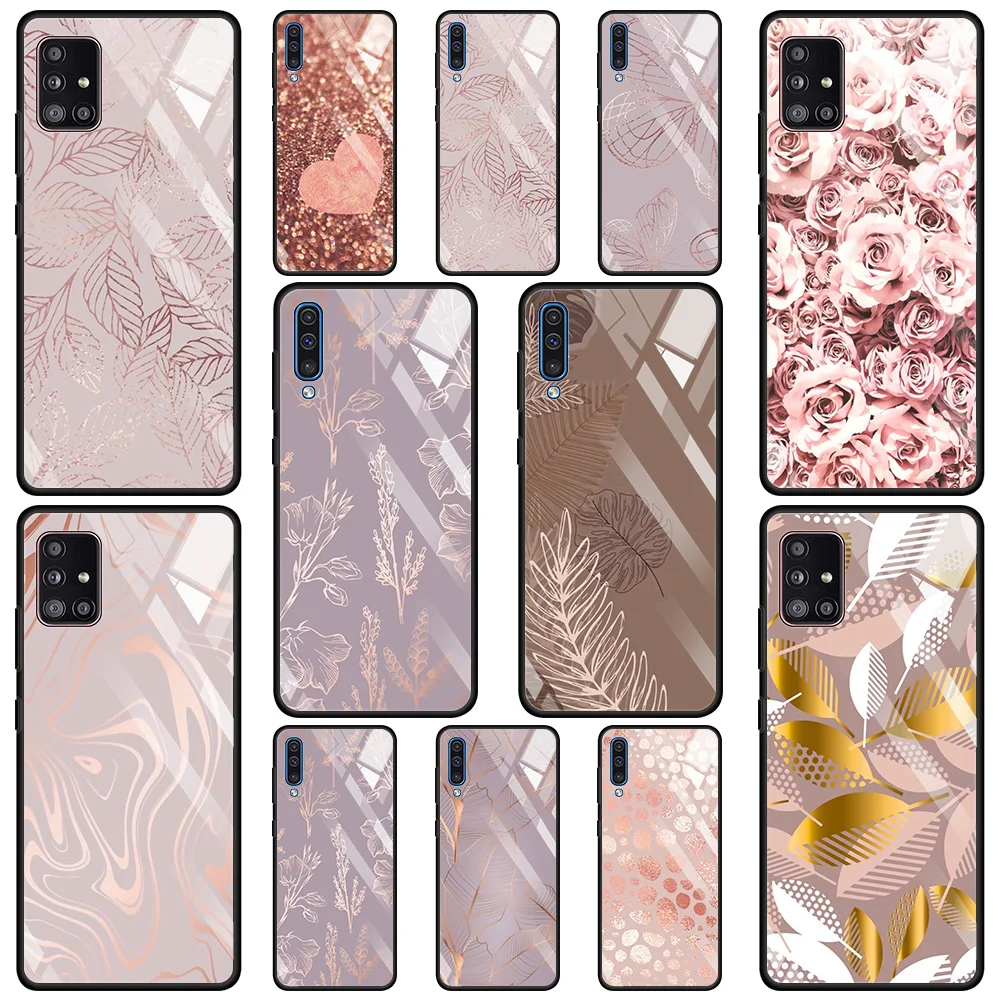 

Rose Pink Bling Glass For Samsung Galaxy A51 A71 A91 A72 A52 A32 A12 A81 A41 A31 A21 A11 A01 A02s M30s A21s M51 M31 M21 Shell