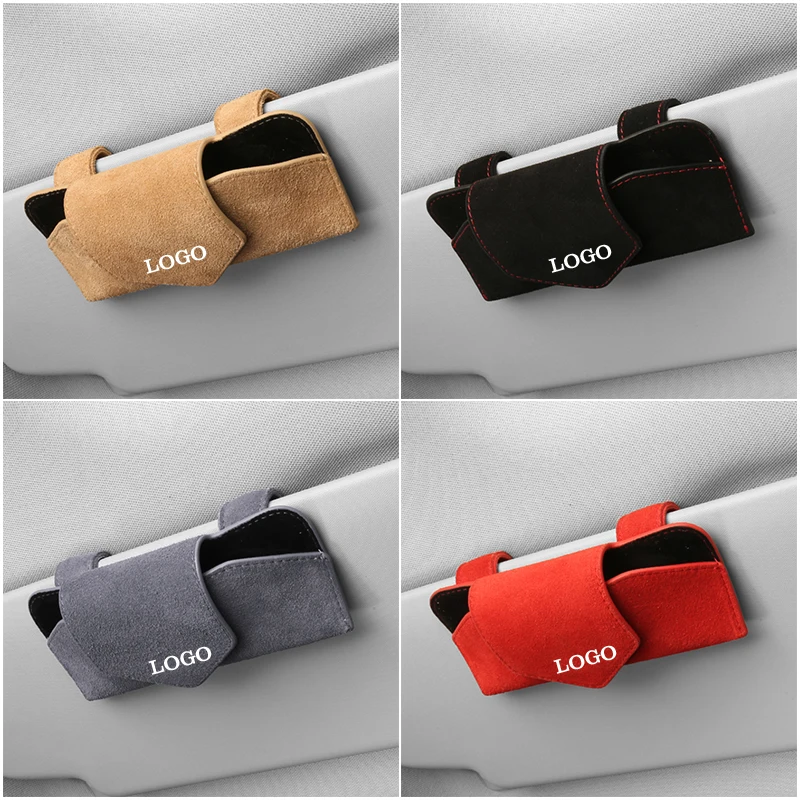 

Car Sun Visor Glasses Case Glasses Clip Sunglasses Box Holder Storage Supplies Organizer Glasses Storage Interior Accessories