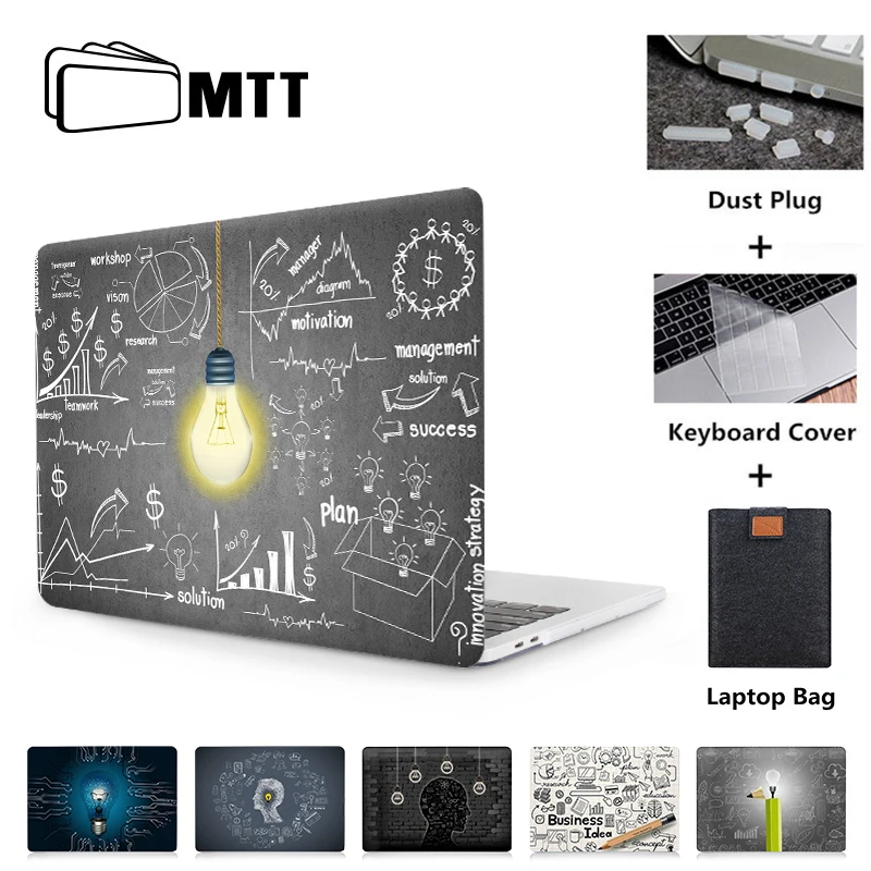 МТТ чехол для ноутбука Apple MacBook Air Pro Retina 11 12 13 15 Touch bar лампочка печатных mac book 12 дюймов жесткий