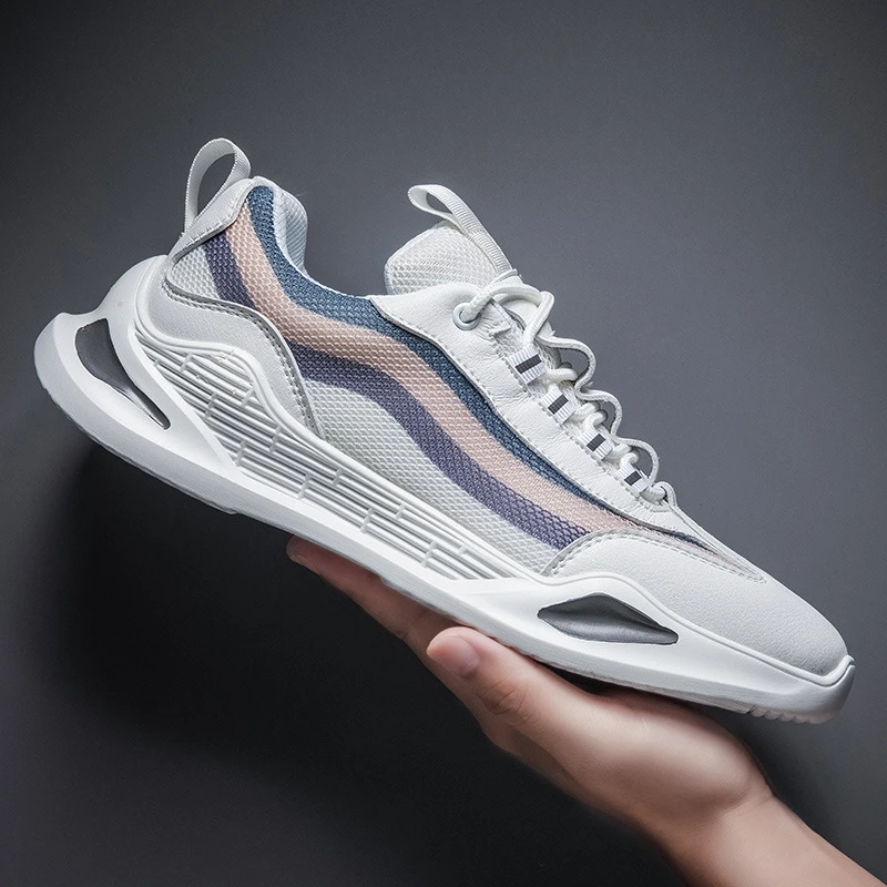 

SONECHOKI Walking Shoes Men Mesh Brethable Upper Sneakers Light Weight Running Jogging Shoes Outdoor Lace-up Casual Trainer