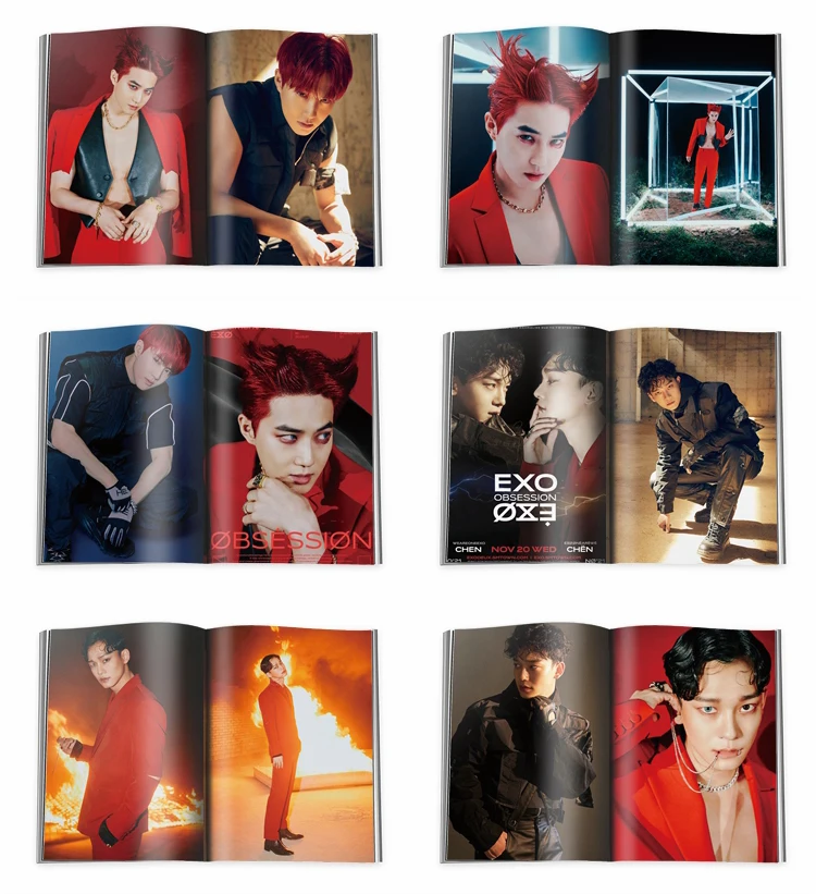 EXO OBSESSION Мода K pop мини Фотокнига фото карты вентиляторы коллекция Прямая