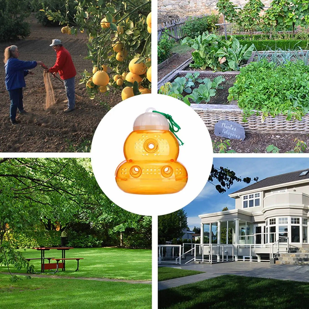 

Beehive Wasp Trap Bee Catcher Home Garden Wasp Hornet Hanging Yellow Repellent Hornet Trap