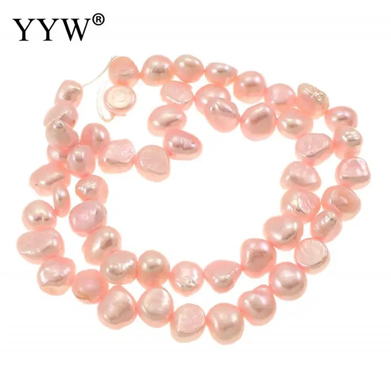 

Top Drilled Light Pink 8-9mm Cultured Baroque Freshwater Pearl Beads 15.3Inch/Strand for DIY Bracelet Necklace Jewelry Making