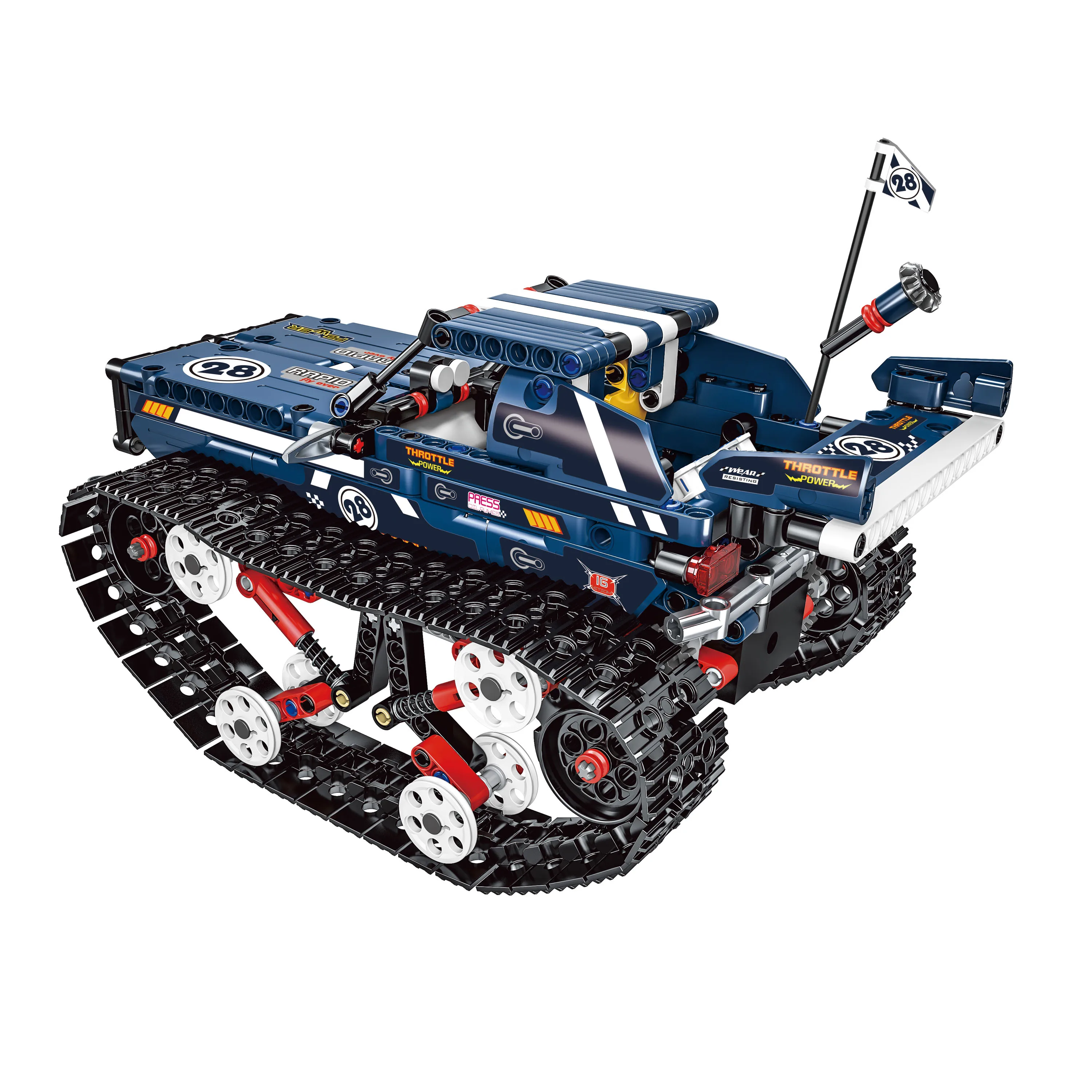 Powe rc умные блоки гусеничный гоночный автомобиль гонщик пульт дистанционного