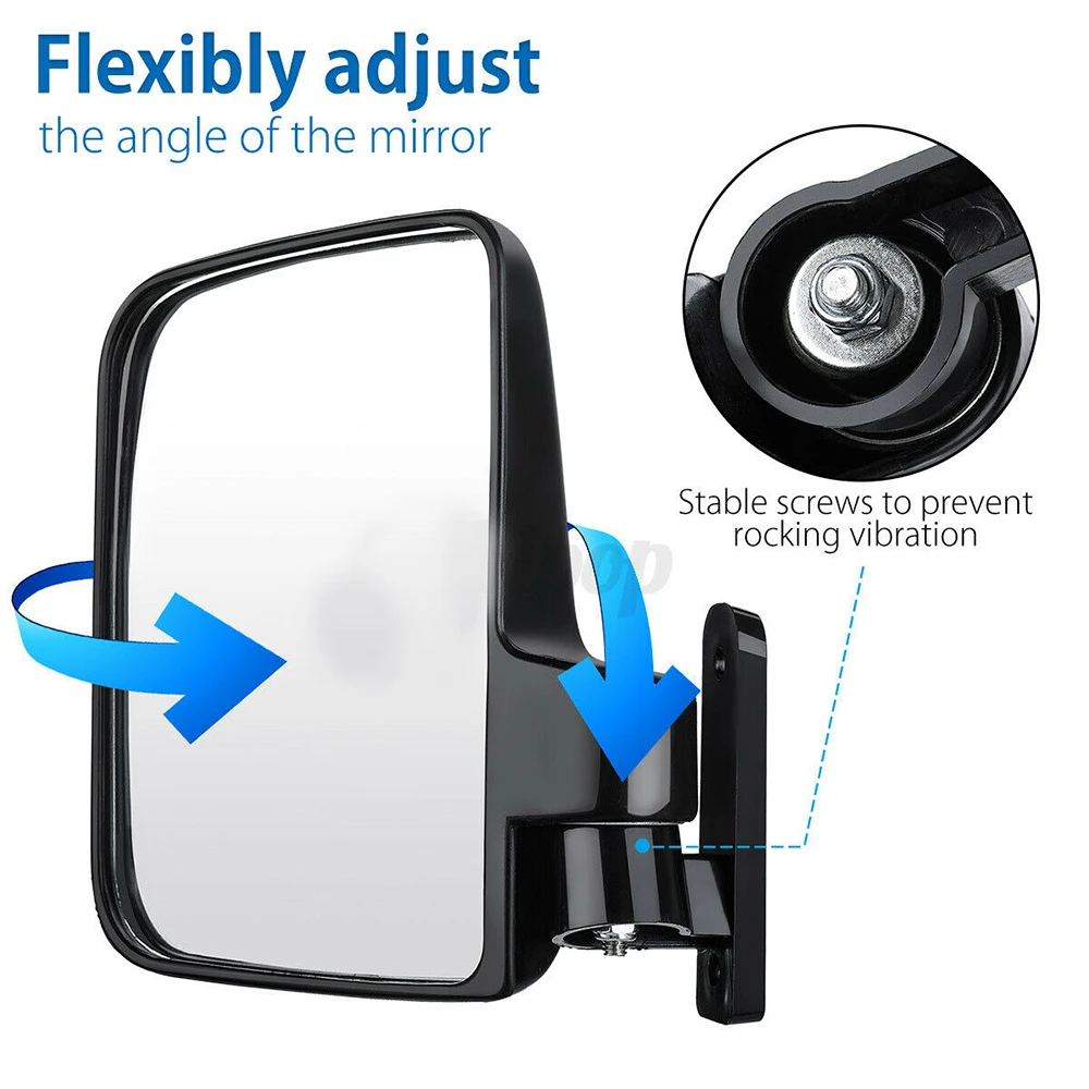 Golf cart Side Mirrors for Club Car EZ-GO Yamaha and Others | Mirror & Covers