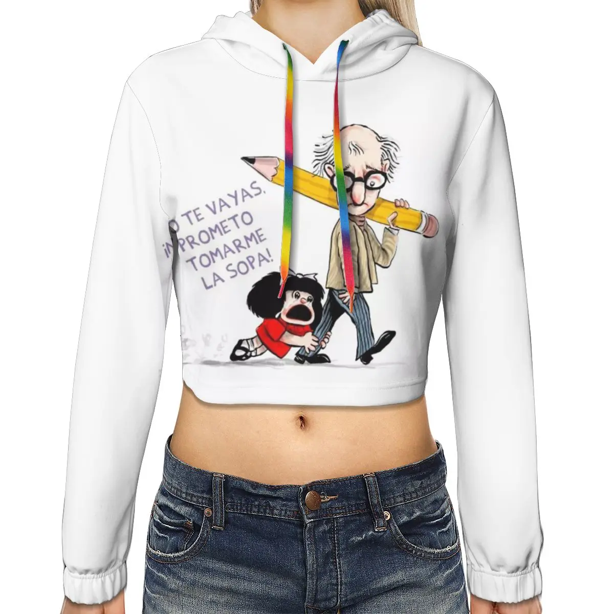 

Новинка 2021, женская модная короткая Толстовка в стиле Mafalda, милый сексуальный джемпер, толстовка, худи для отдыха, студенток, женские толстов...