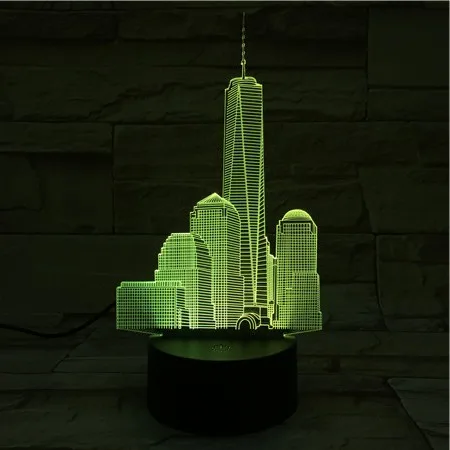 3D лампы милый подарок для ребенка Эмпайр Стейт Билдинг внутренней отделки