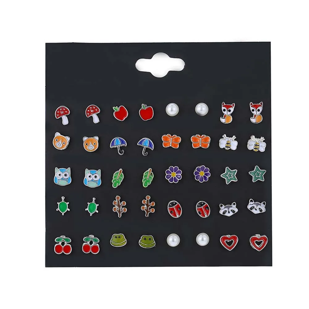 

Cute Fruit Animal Flower Ear Stud Unusual Earrings For Women Kids Girls Colourful Fashion 2021 Gift
