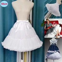 women petticoat 50s vintage tutu skirt tulle short crinoline lolita rockabilly underskirt wedding bridal girls party white black
