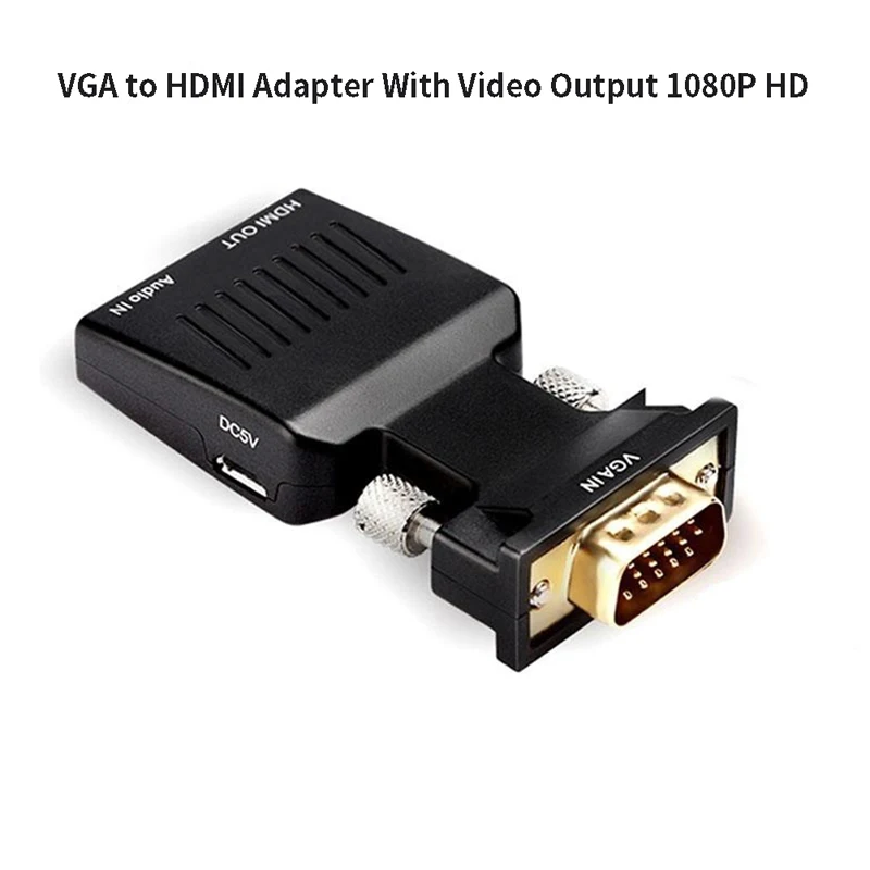 

Адаптер для ПК с выходом аудио и видео 1080P HD, совместим с HDMI 1,3