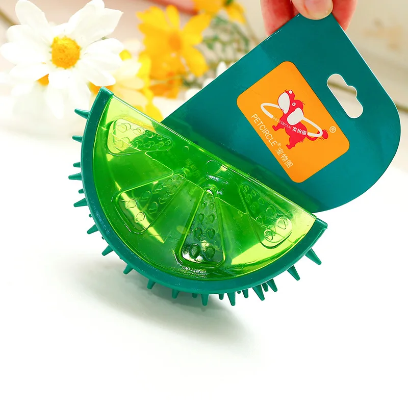 

New Fun Pet Supplies Summer Cooling Dog Chew Toy Fruit Shape Puppy Molar Stick Watermelon Pineapple Doll Cat Ball for Small Dogs