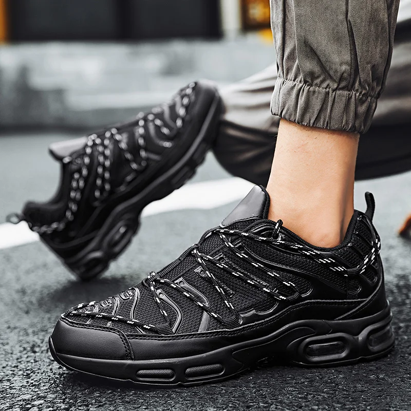 

New fashion men's mesh air cushion shoes, outdoor non-slip sports light shoes, youth comprehensive training shoes