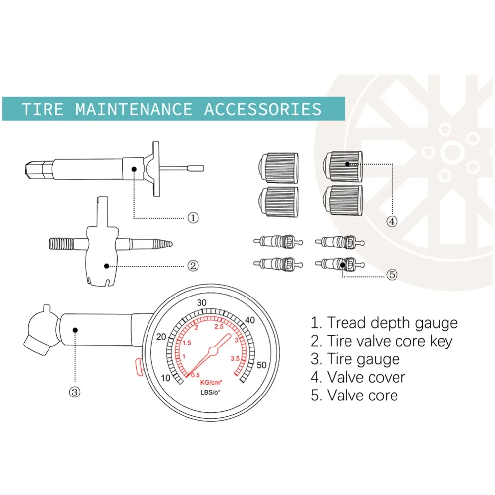 

New tire Air Pressure gauge Auto Motor Car Truck Bike Tyre Tire Air Pressure Gauges Dial Meter Vehicle Tester tire repair tool
