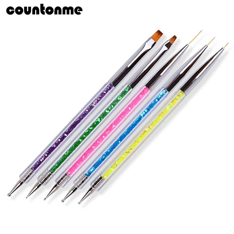 5 шт./компл. кисти для нейл арта подводка рисования ручка раскрашивания акрилом 2