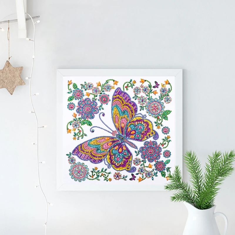 Butterfly Flower 5D DIY Special Diamond Painting Embroidery Rhinestone Crystal Cross Stitch Needlework Craft Kit Home Decoration | Дом и сад